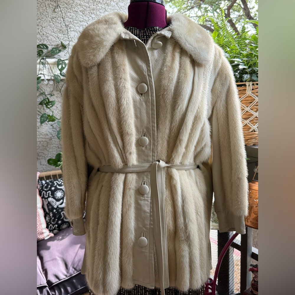 Vintage Mink & Leather Coat